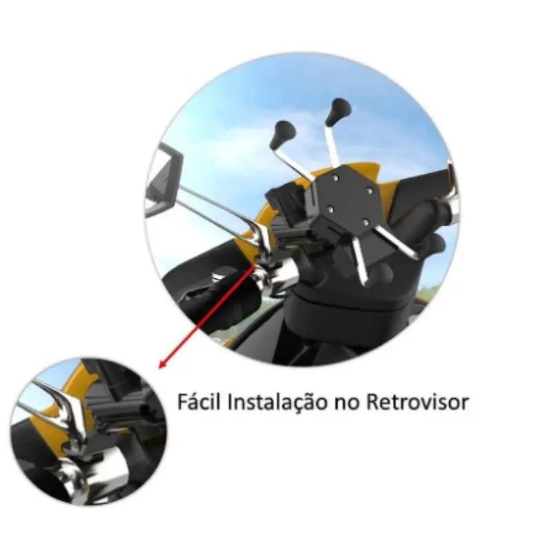 Suporte para motocicleta USB para carregador de rotação 360