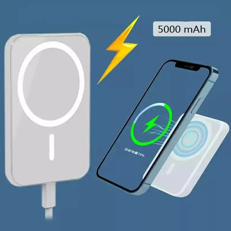 Carregador Portátil Por Indução Para IPhone IOS e Android - Entrega Rápida