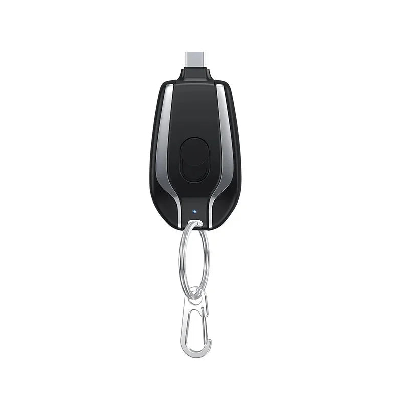 Mini chaveiro móvel de banco de potência, bateria externa portátil de emergência para Android e telefone 1500mAh